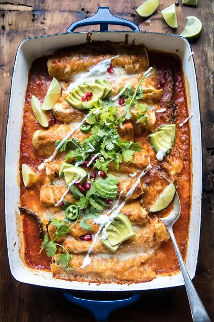 spicy-poblano-black-bean-and-quinoa-enchiladas