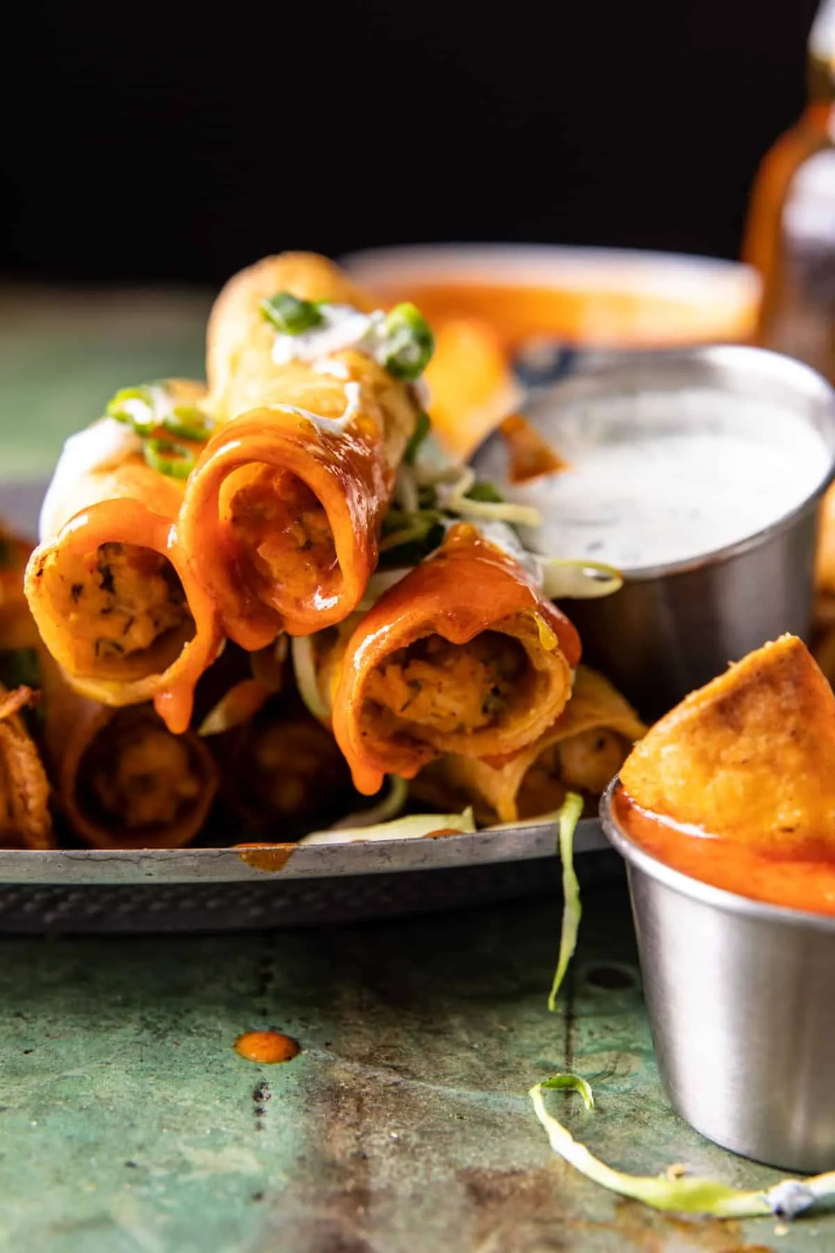 jalapeno-cream-cheese-chicken-taquitos-with-buffalo-sauce