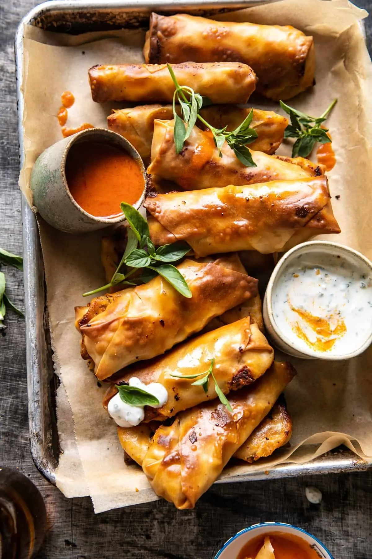 baked-buffalo-chicken-egg-rolls-with-cilantro-lime-ranch