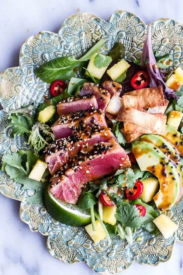 seared-ahi-tuna-poke-salad-with-hula-ginger-vinaigrette-wonton-crisps.
