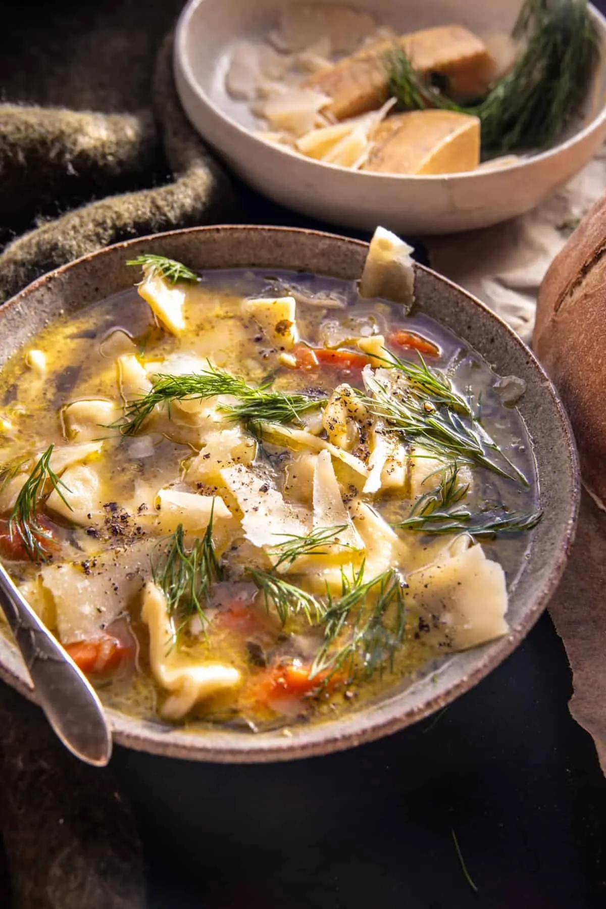 lemony-pesto-chicken-noodle-soup