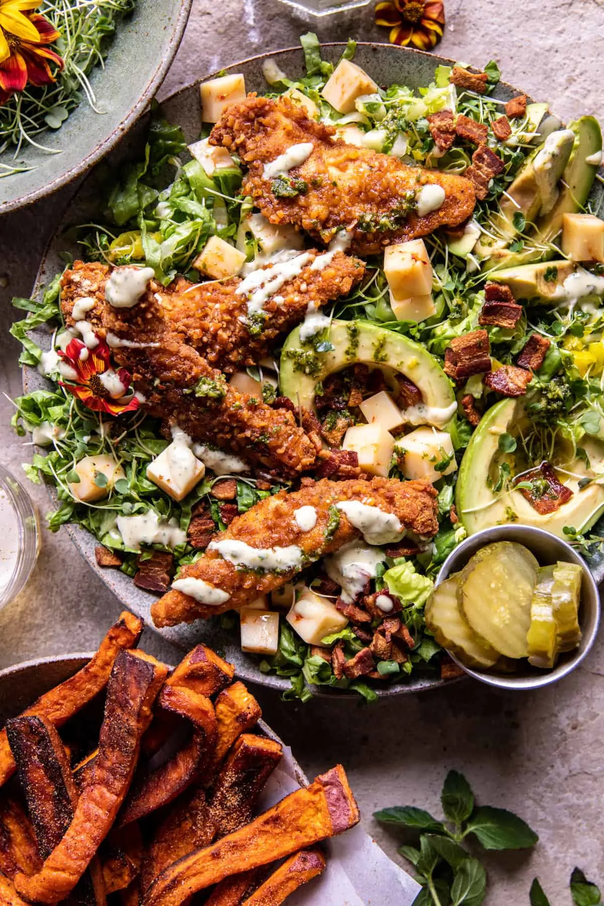 black-pepper-pretzel-chicken-and-avocado-bacon-salad