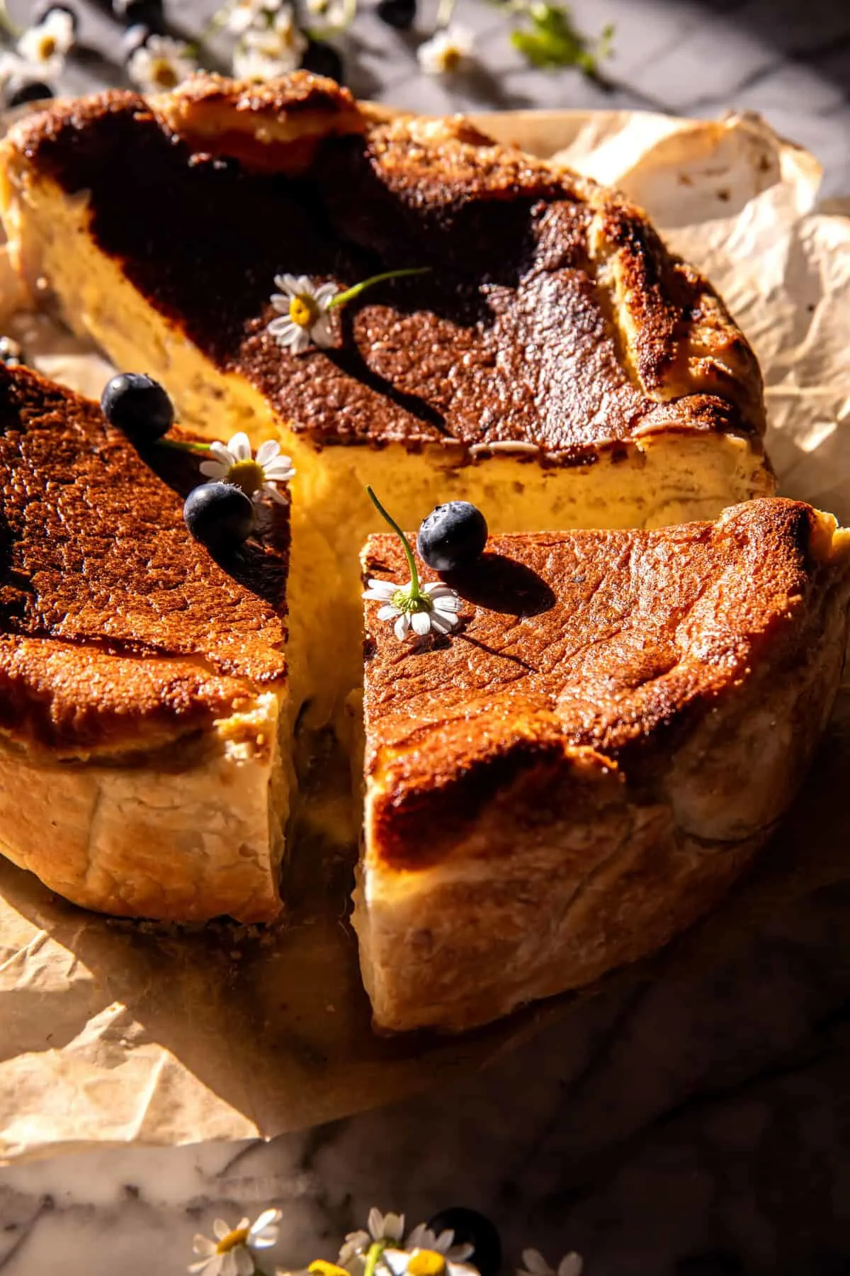 custardy-burnt-basque-blueberry-cheesecake