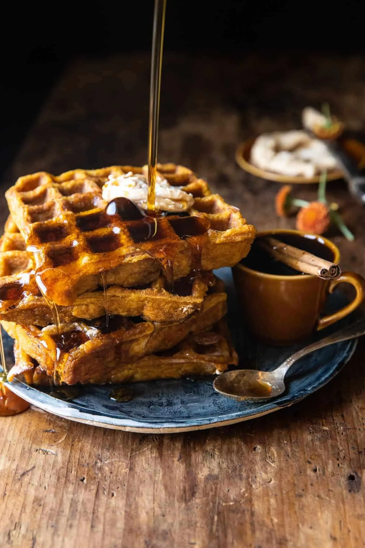 cider-pumpkin-waffles-with-salted-maple-butter