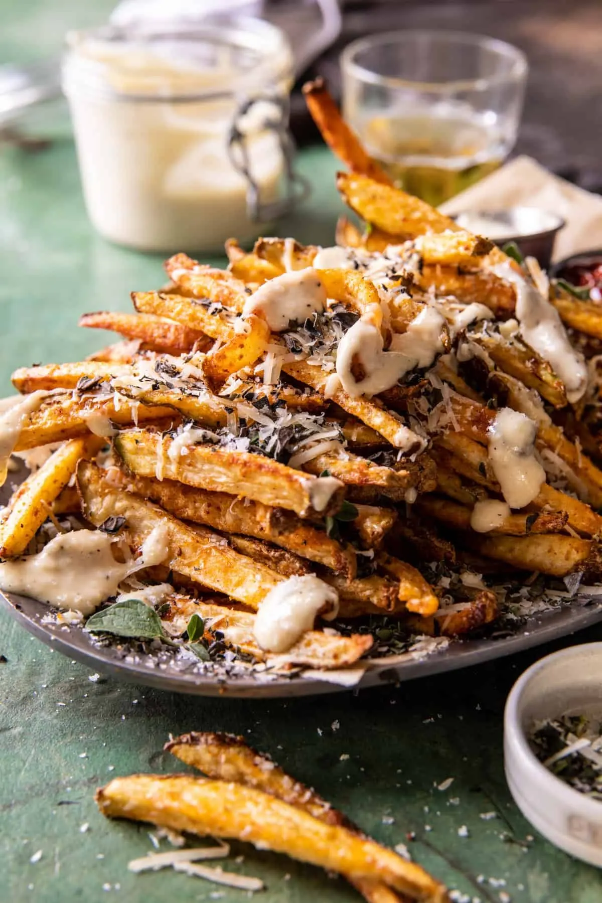 garlic-parmesan-french-fries-dressed-in-caesar-dressing