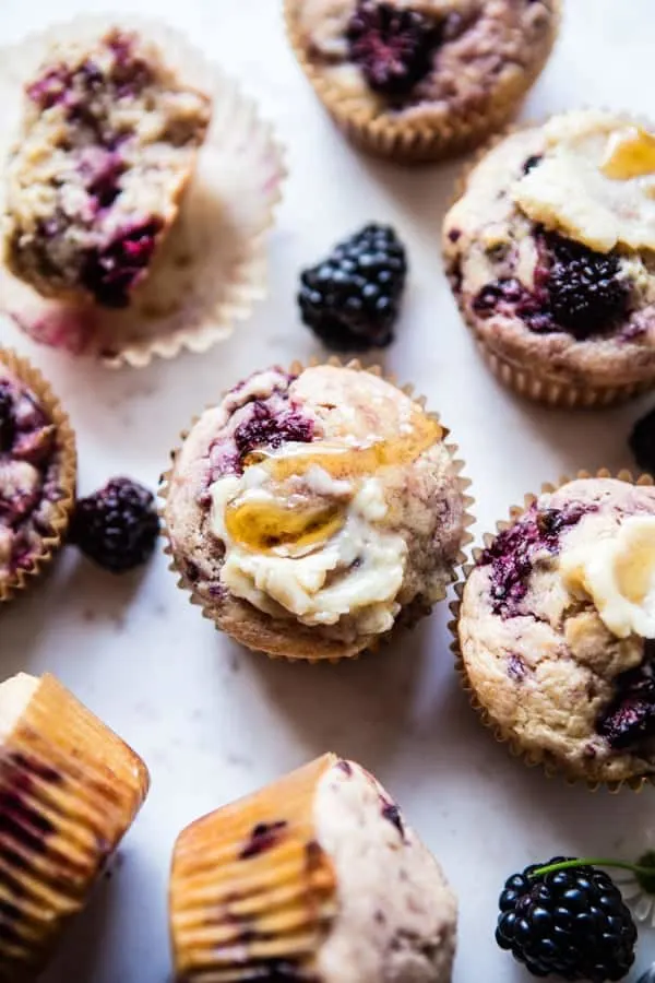 blackberry-swirl-muffins-with-honey-butter