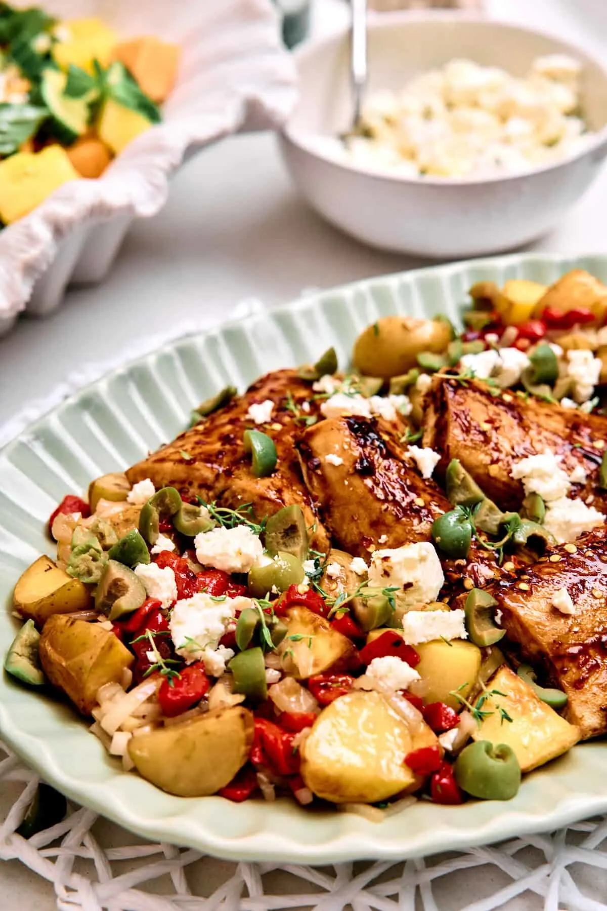 sheet-pan-mahi-mahi-and-potatoes-with-feta-olive-dressing.