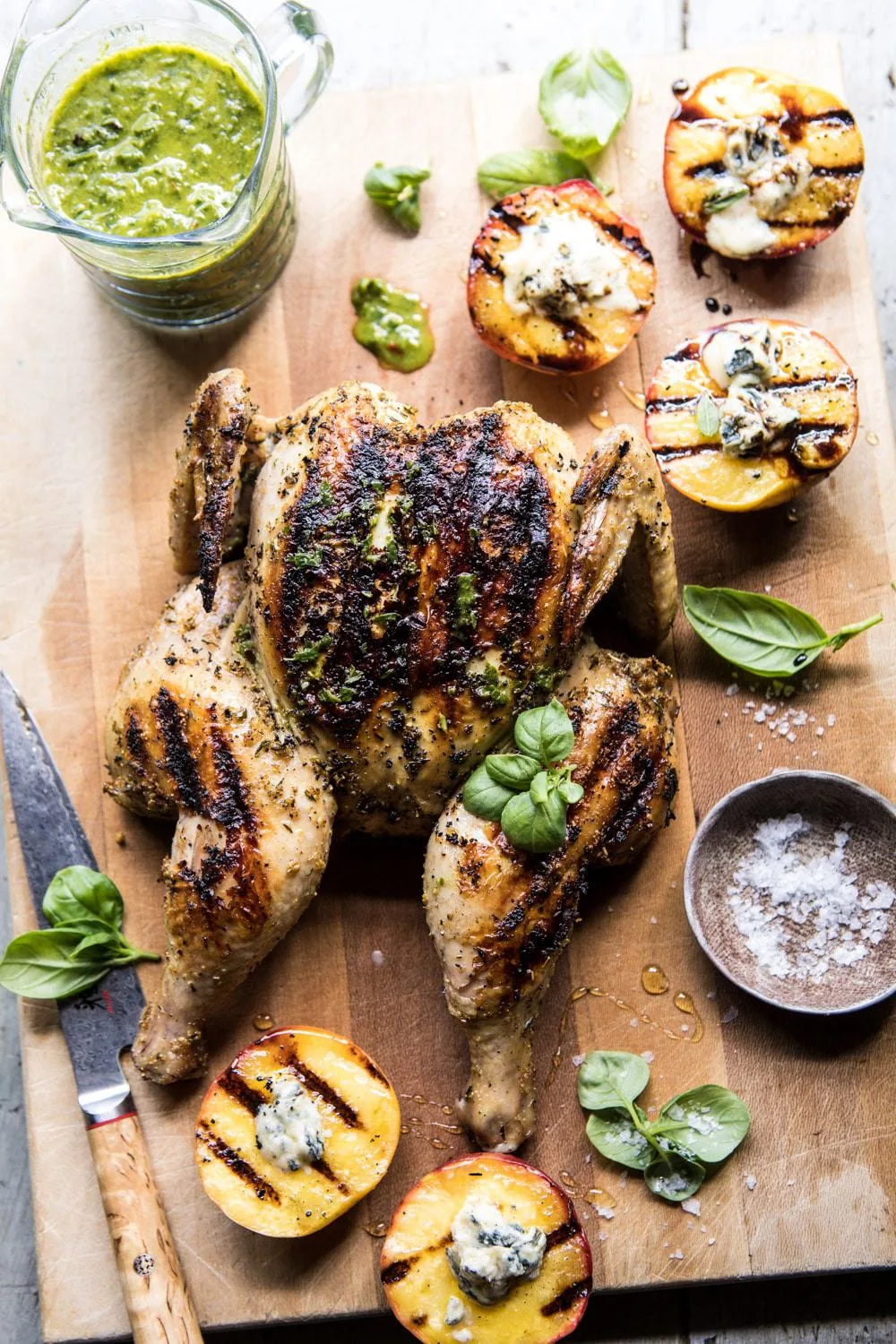 whole-grilled-chicken-with-peaches-and-basil-vinaigrette.