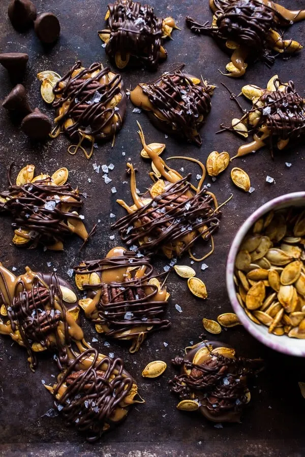 chocolate-covered-roasted-pumpkin-seed-turtle-clusters