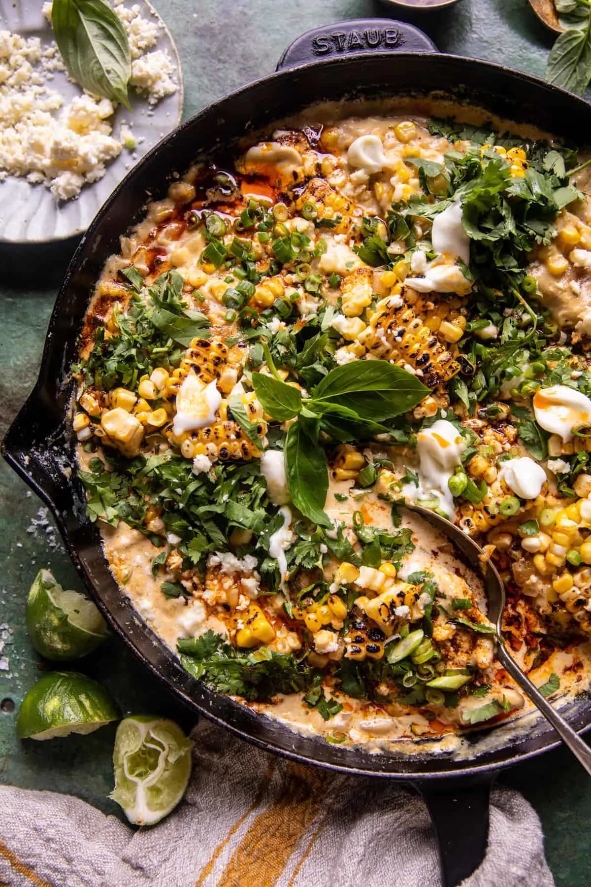 skillet-creamed-street-corn-chicken