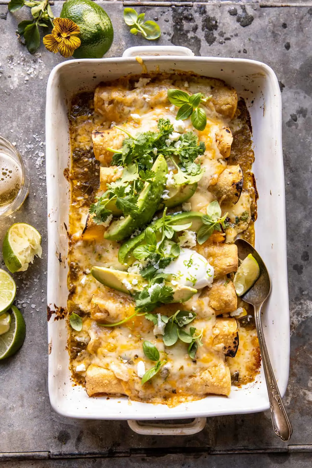 sheet-pan-cheesy-poblano-corn-enchiladas
