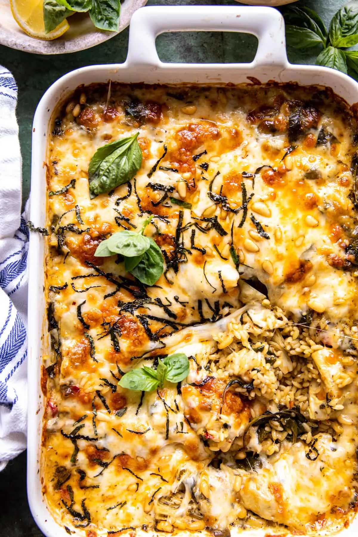 one-pan-spinach-and-artichoke-orzo-bake