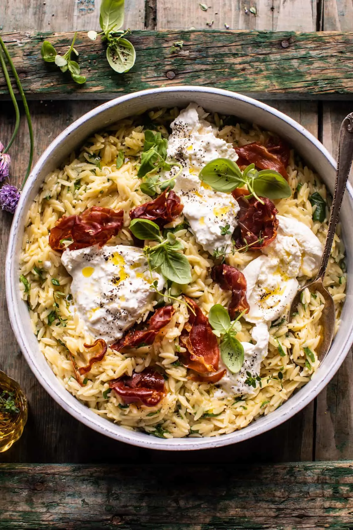 20-minute-orzo-carbonara-with-crispy-prosciutto-and-burrata.