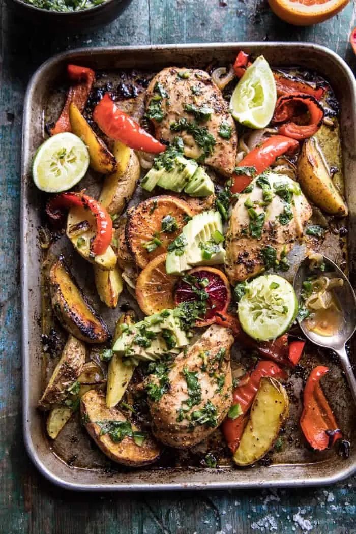 sheet-pan-cuban-chicken-with-citrus-avocado-salsa