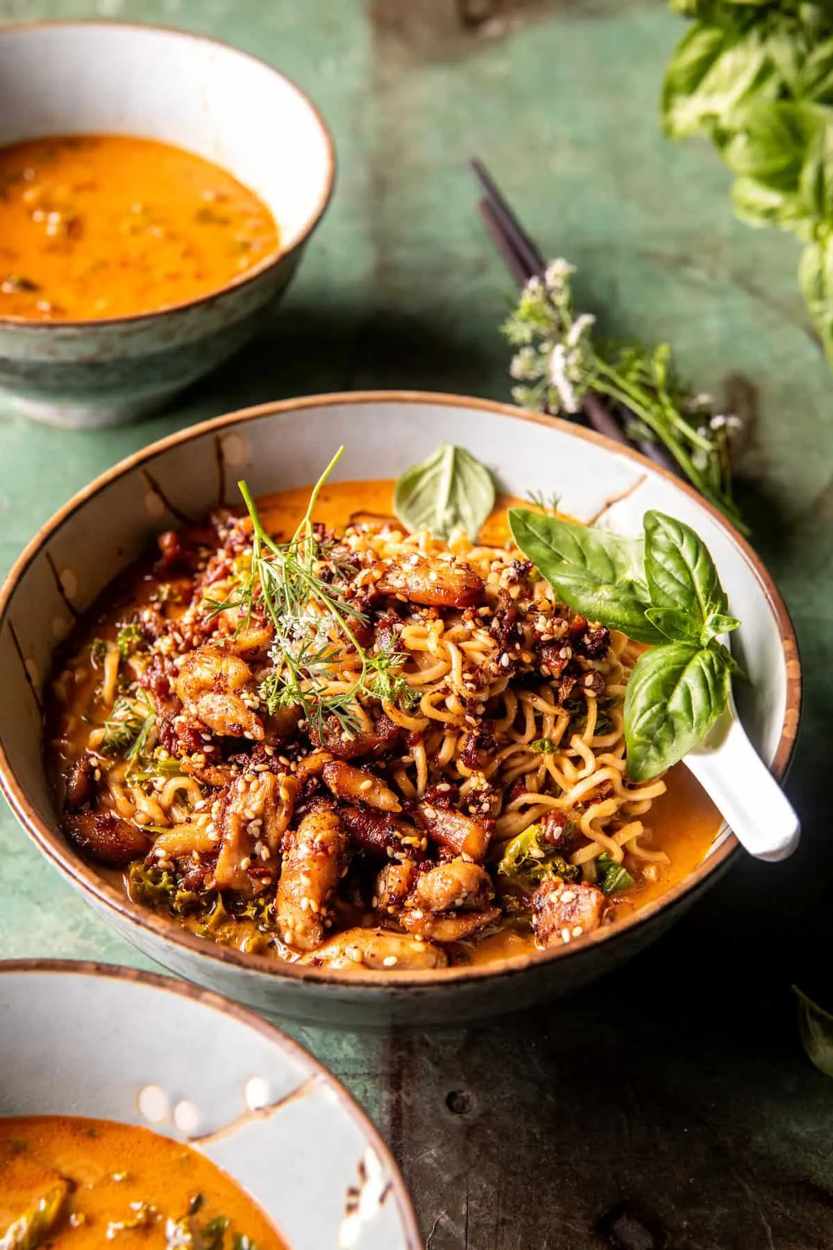 30-minute-crispy-thai-peanut-chicken-ramen