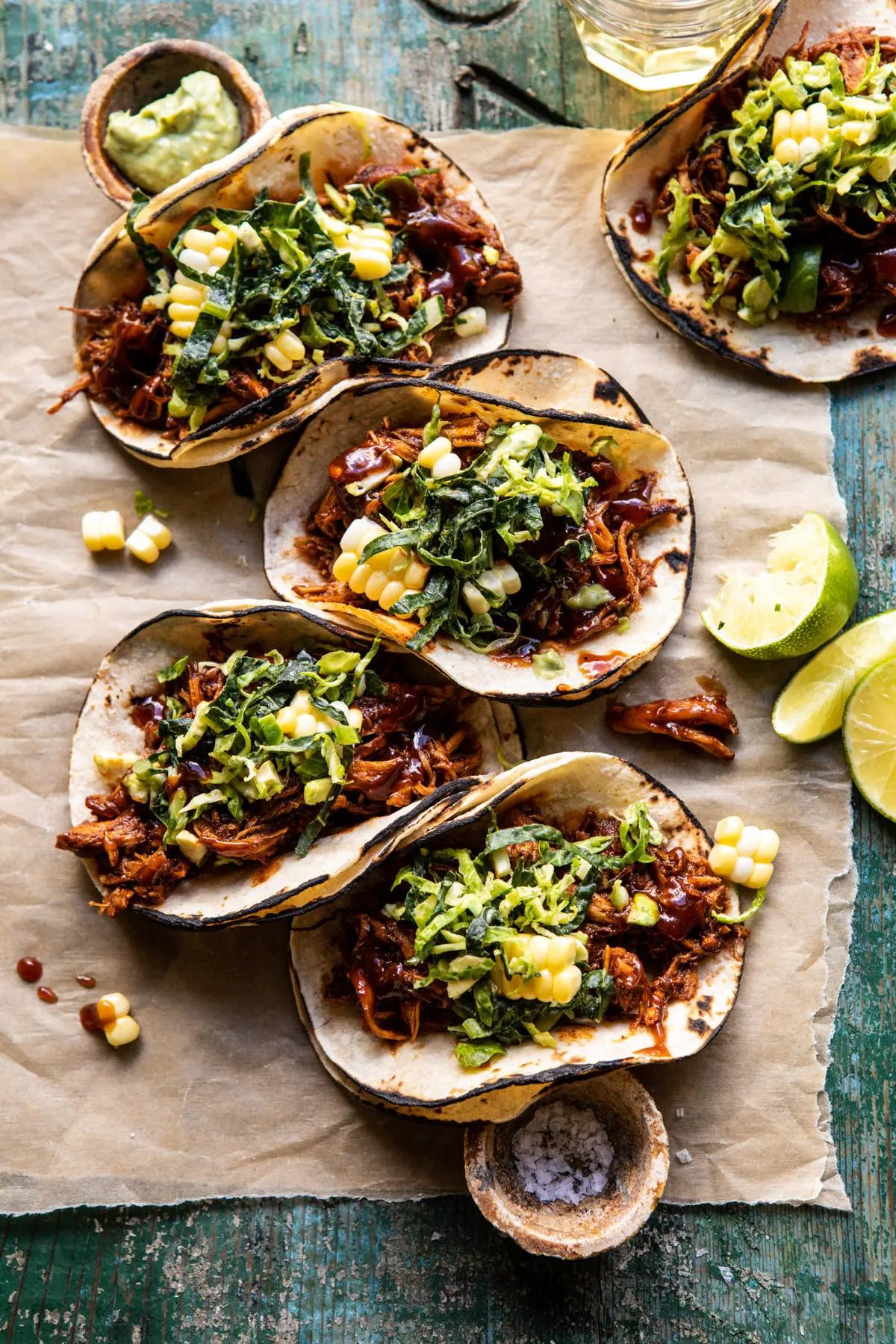 instant-pot-bbq-beer-pulled-chicken-tacos-with-ranch-corn-slaw
