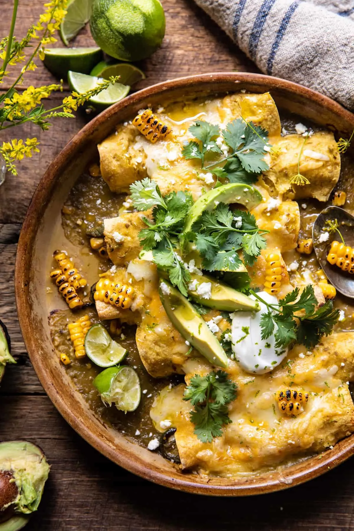 sheet-pan-chipotle-cheddar-corn-chicken-enchiladas