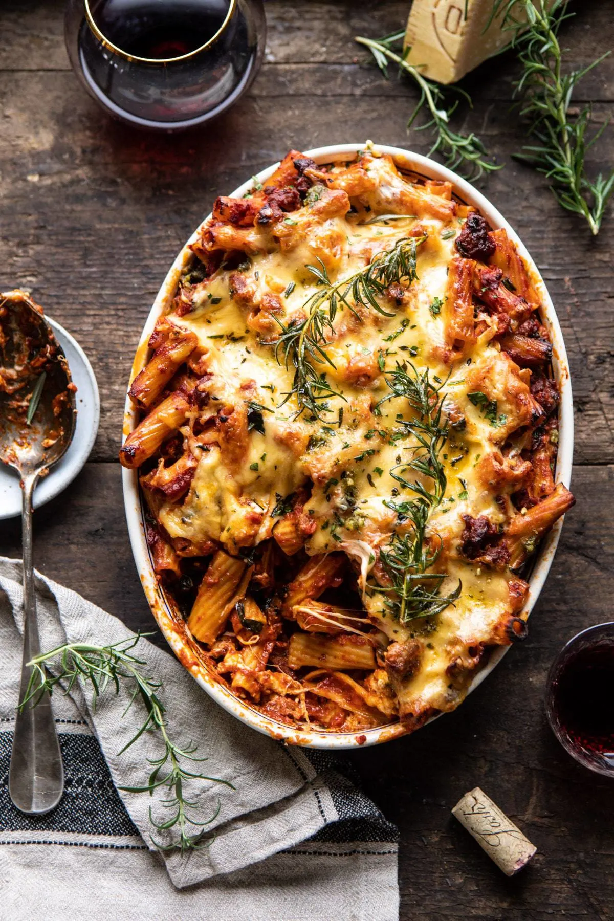 one-pot-spicy-pesto-cheese-baked-rigatoni