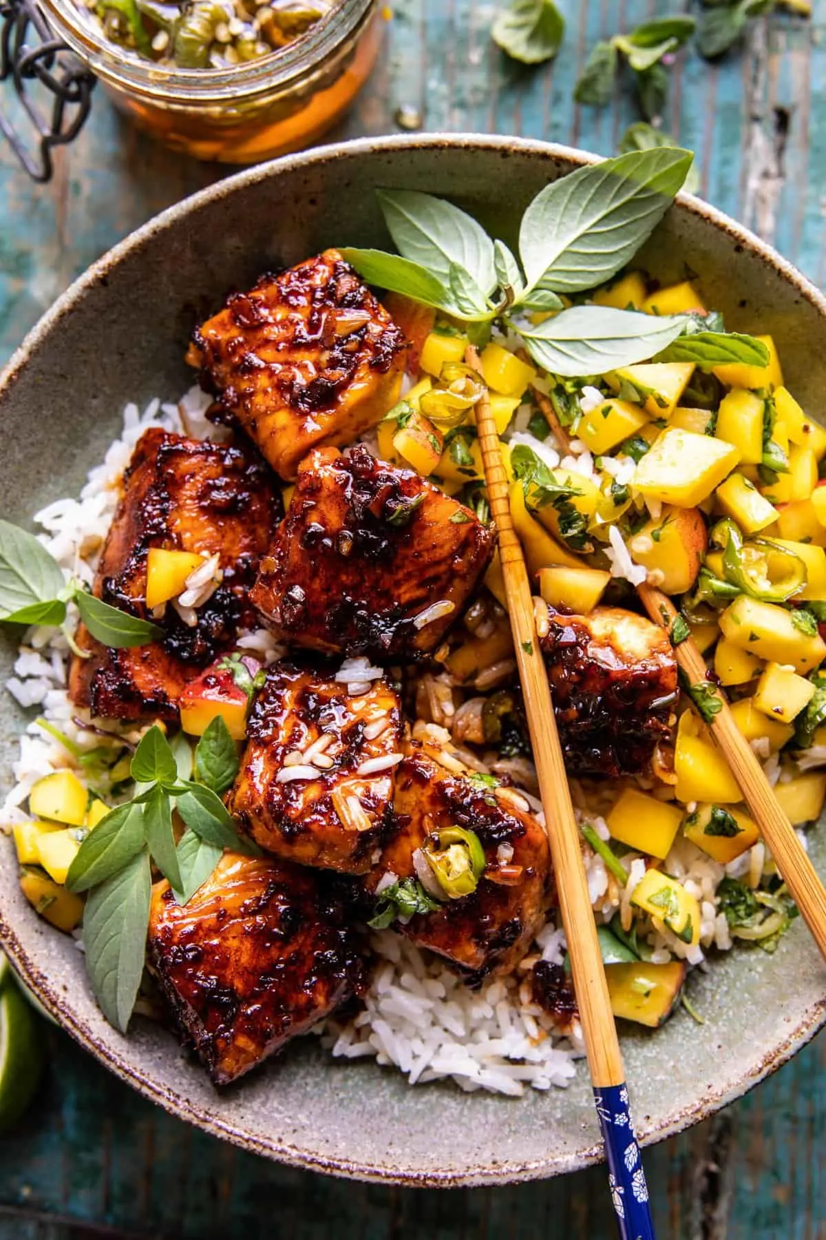 crispy-honey-ginger-salmon-bowl