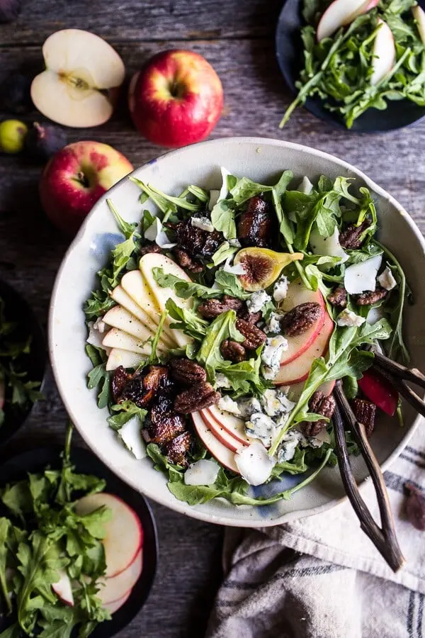 bacon-wrapped-fig-and-honeycrisp-apple-salad-with-salted-caramel-pecans