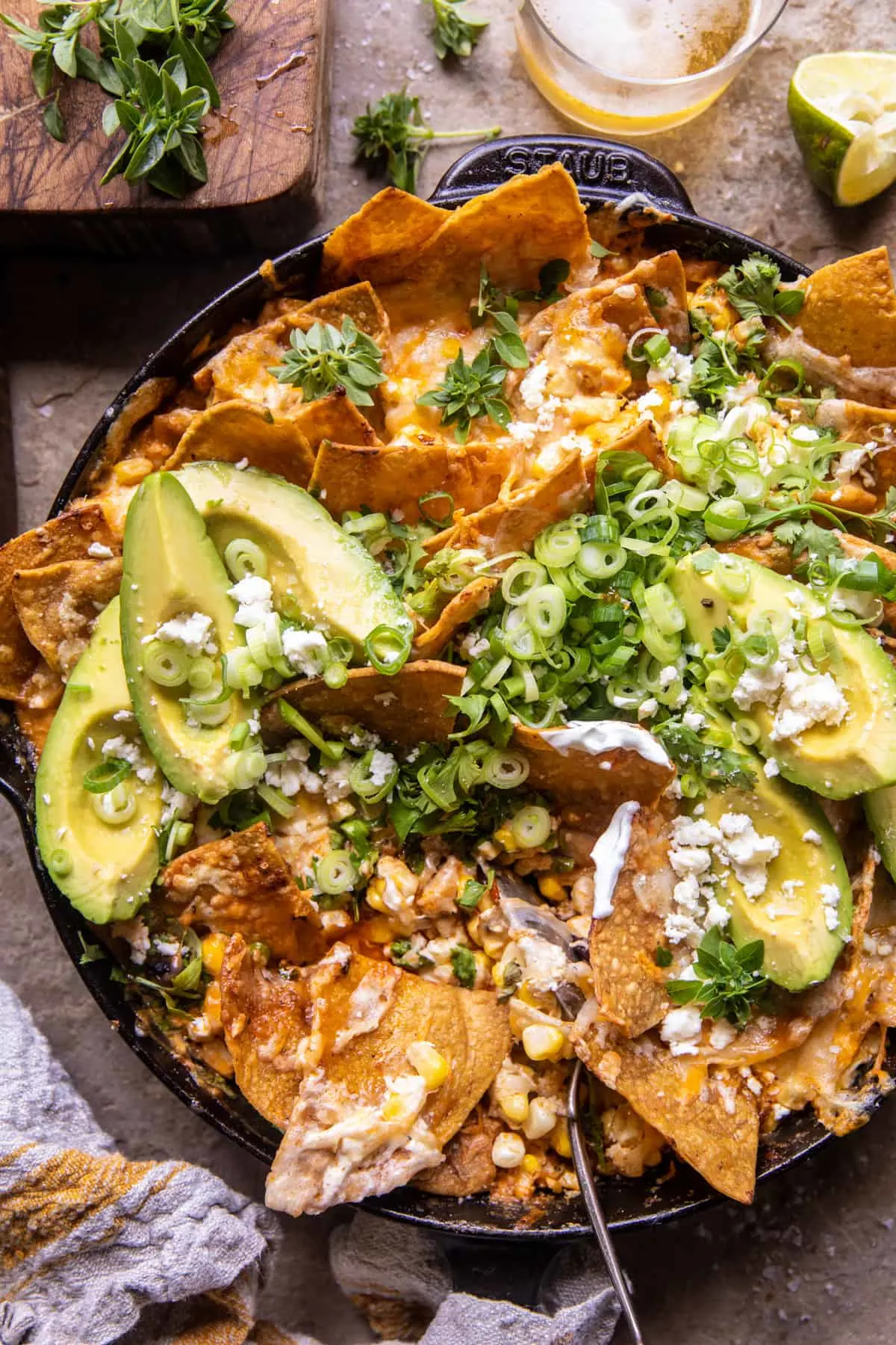 skillet-corn-and-chipotle-chicken-tortilla-bake