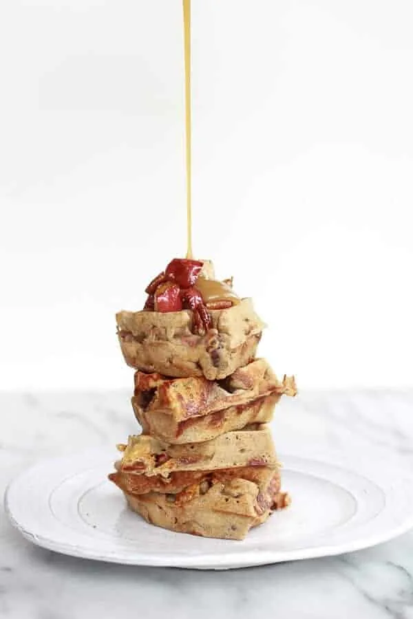 roasted-apple-pecan-and-brie-buckwheat-waffles-with-caramel-drizzle