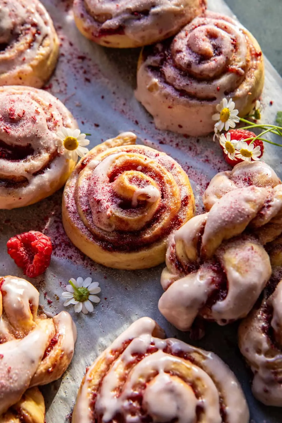 iced-raspberry-honey-sweet-rolls