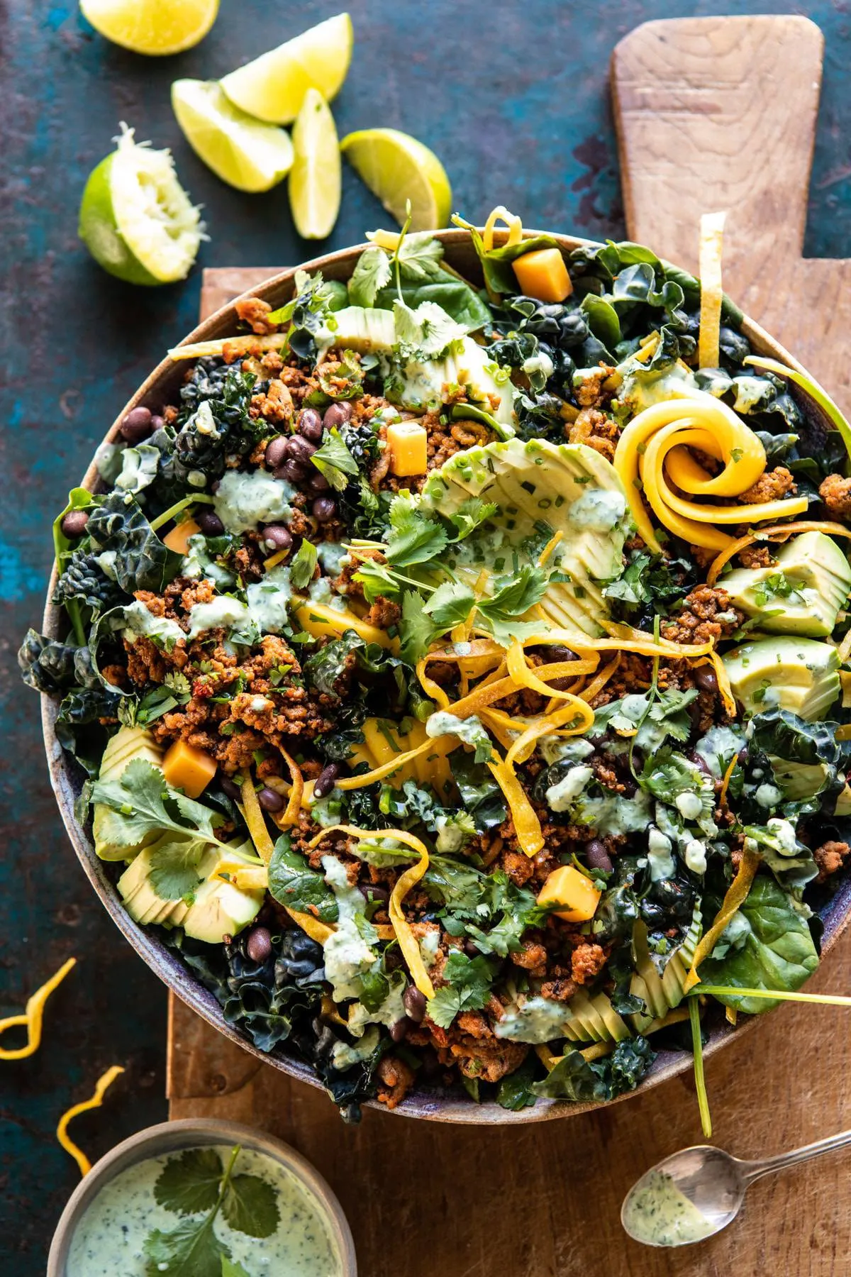spicy-turkey-taco-salad-with-baja-dressing
