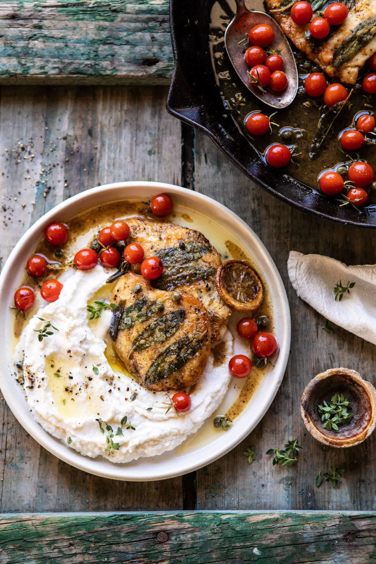sage-lemon-butter-chicken-piccata-with-mashed-cauliflower