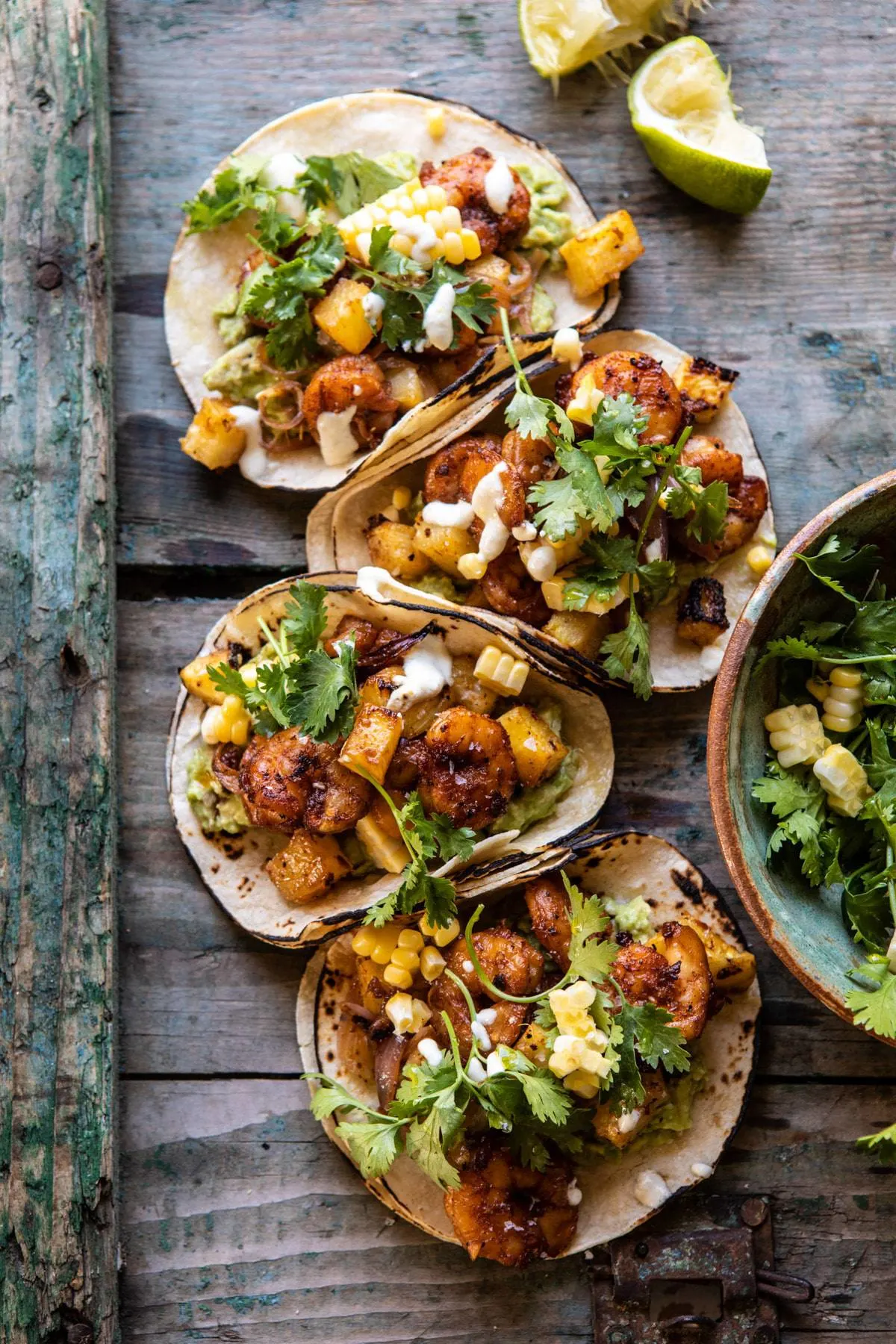 sheet-pan-hawaiian-pineapple-shrimp-tacos-with-creamy-jalapeno-special-sauce