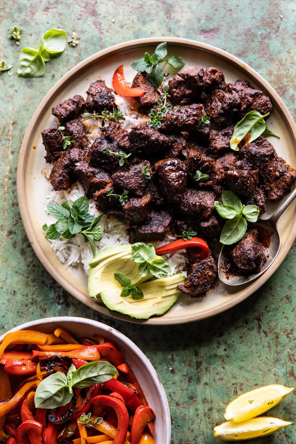 30-minute-cajun-butter-steak-and-peppers