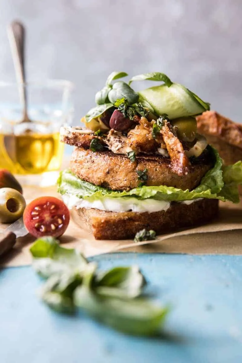 greek-roasted-cauliflower-burgers-with-pan-fried-feta-and-tomato-olive-salsa