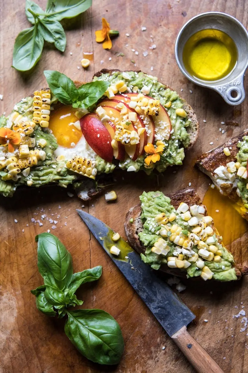 grilled-corn-and-feta-egg-in-a-hole-avocado-toast
