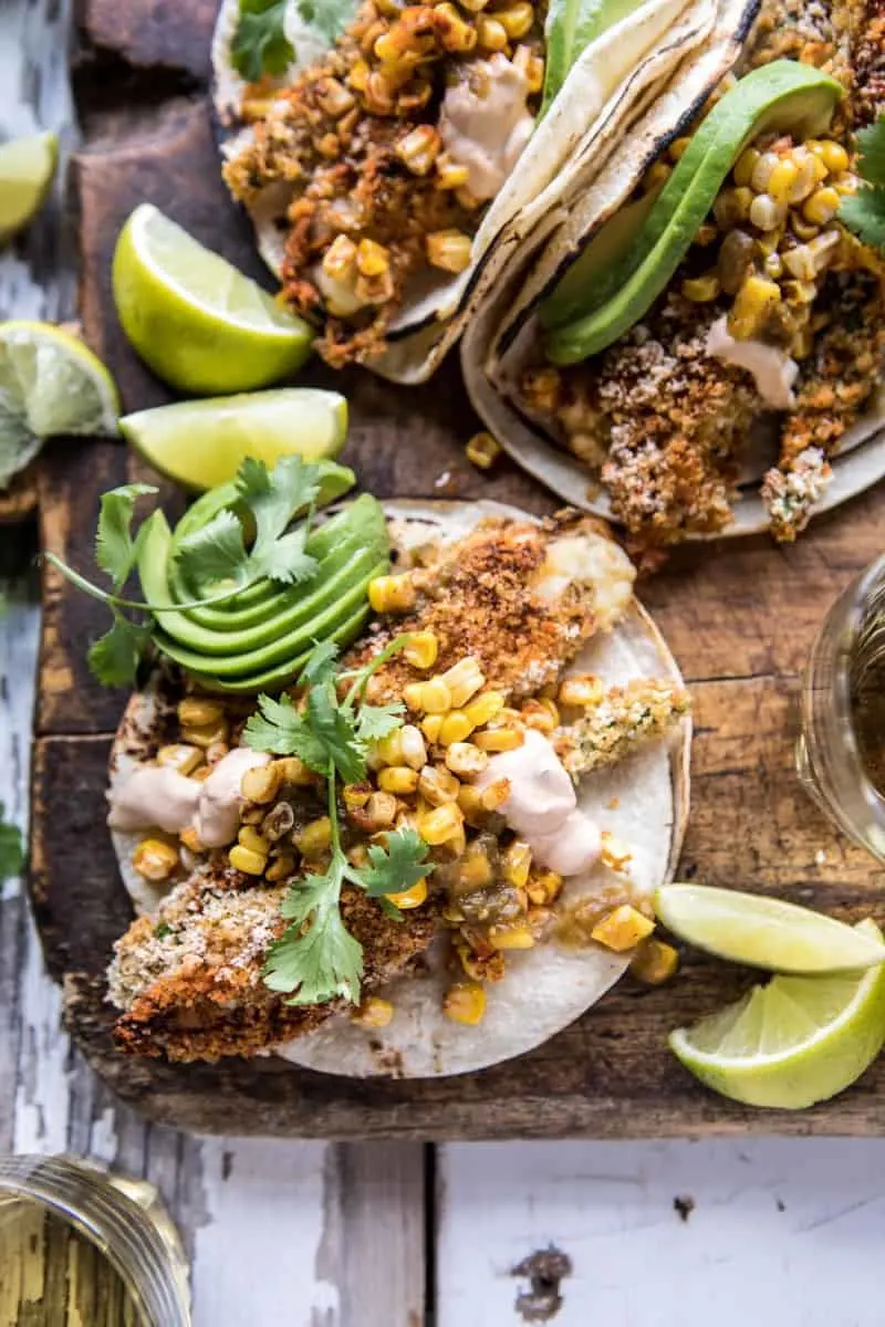 cheesy-zucchini-roasted-corn-tacos-with-mango-salsa-verde