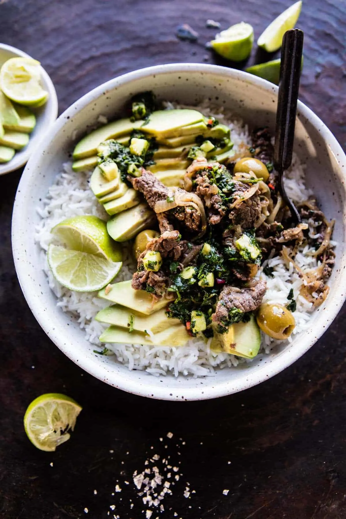 cuban-style-steak-and-avocado-rice-with-pineapple-chimichurri