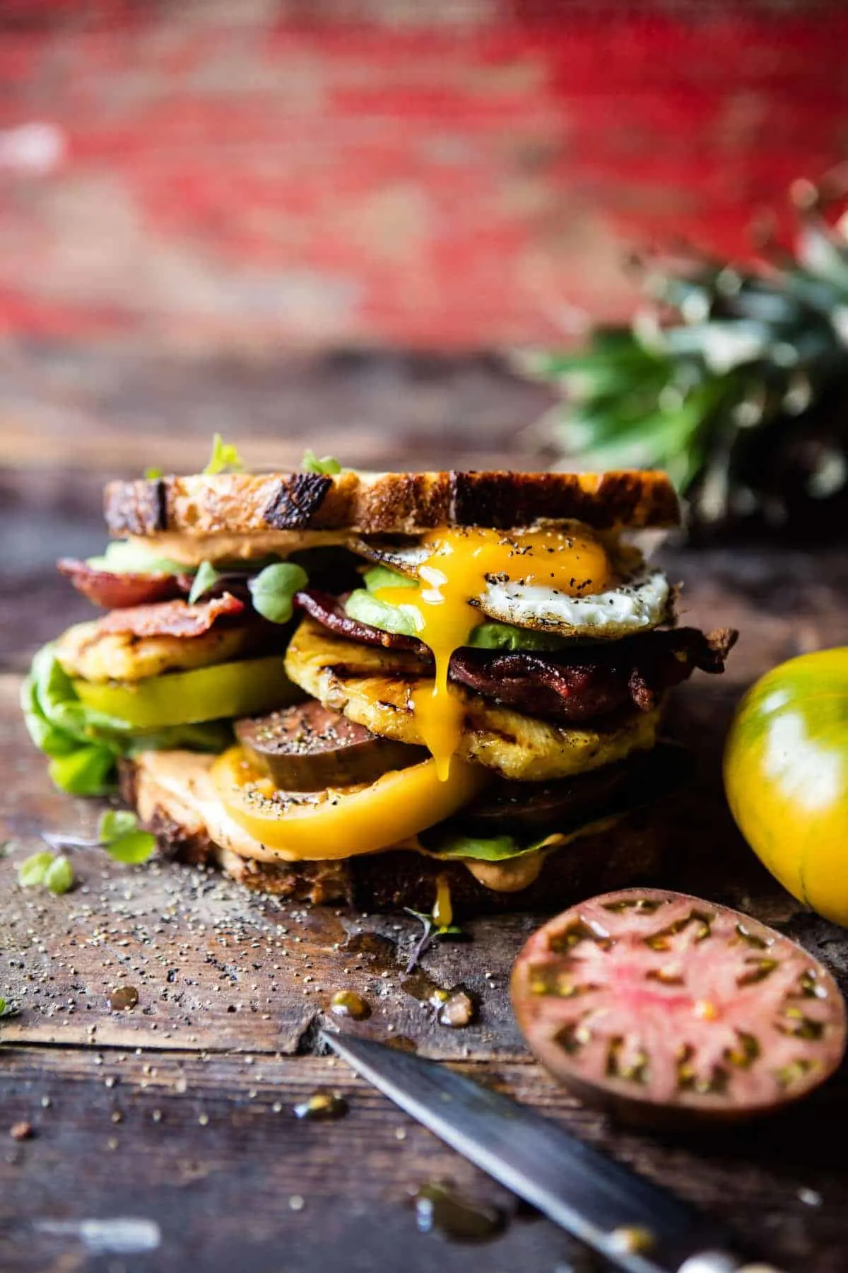 pineapple-blt-with-sweet-chili-butter-sriracha-"mayo".