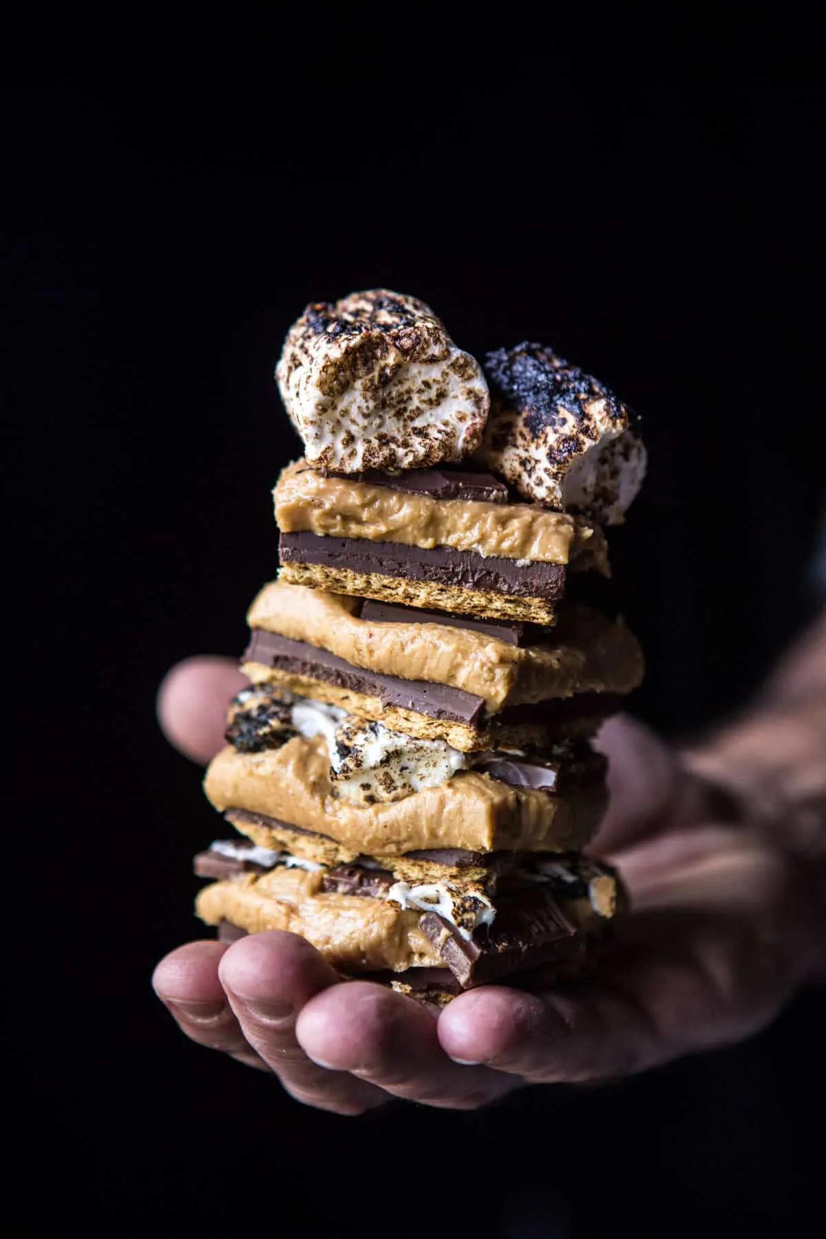 no-bake-triple-decker-peanut-butter-s'mores-bars