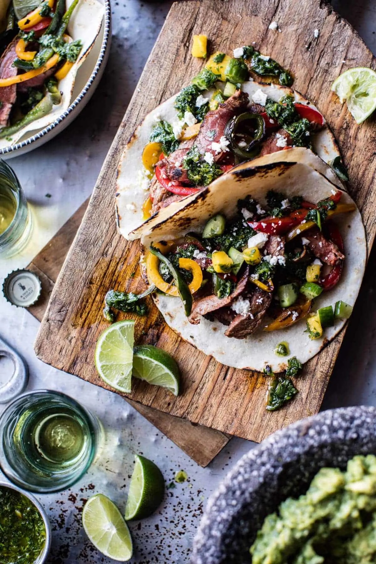 steak-fajitas-with-chimichurri-and-cucumber-salsa
