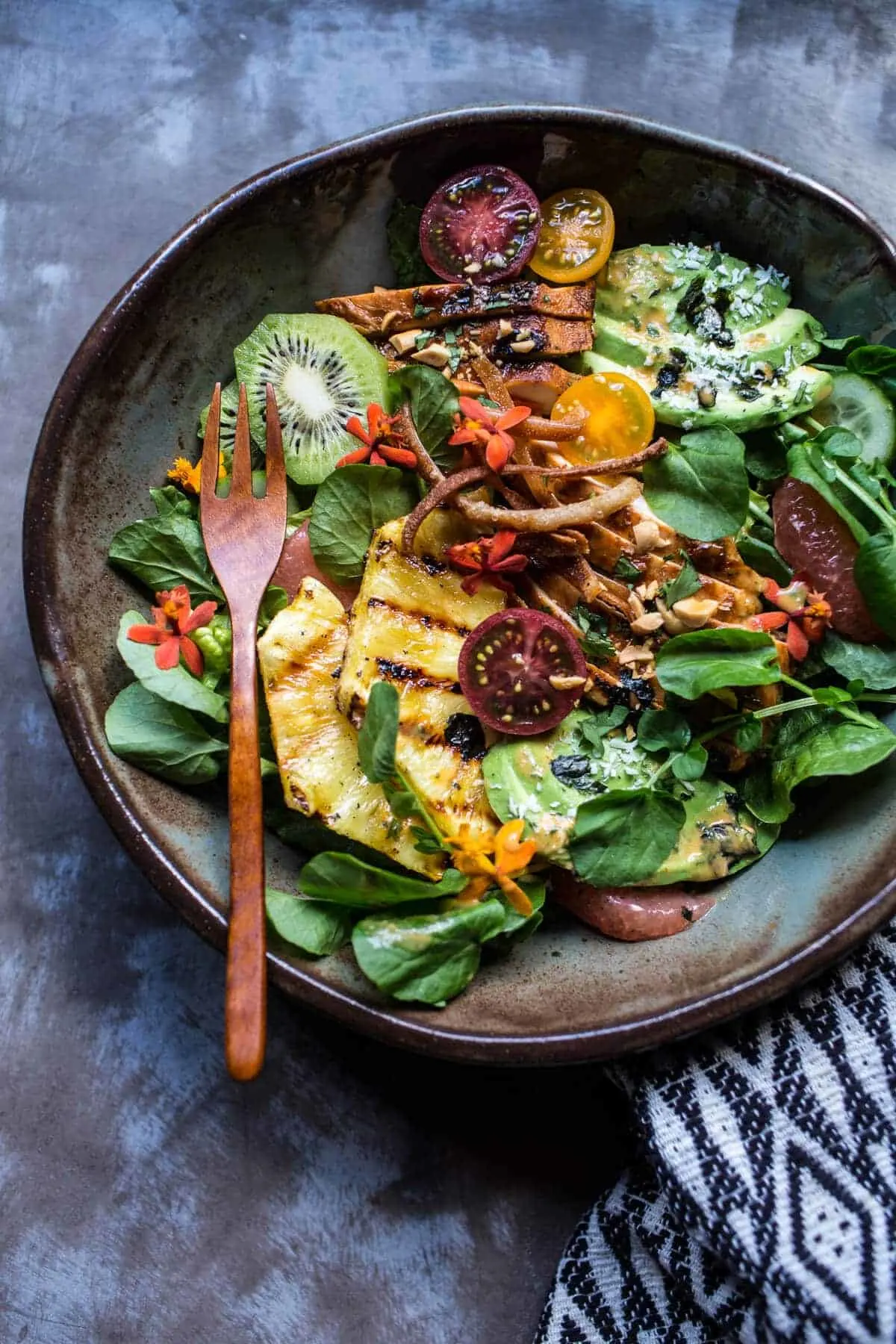 hawaiian-tequila-chicken-salad-with-pineapple-vinaigrette