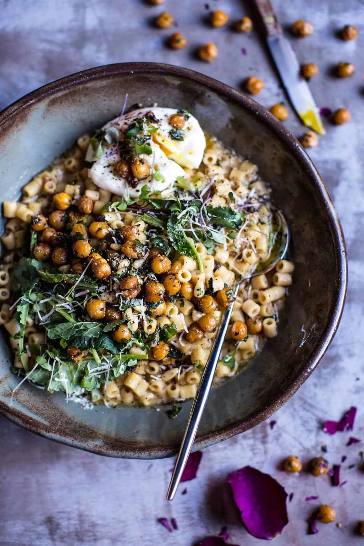 quick-simple-pasta-"risotto"-with-herbed-roasted-chickpeas.