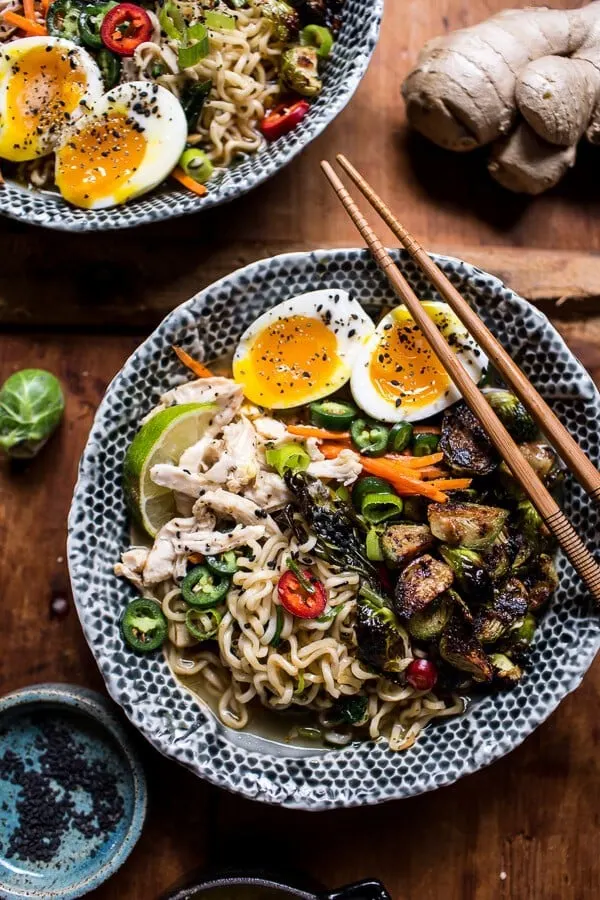 30-minute-chicken-ramen-with-miso-roasted-brussels-sprouts-ginger-butter.