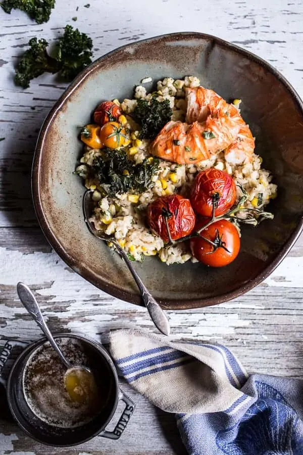 brown-butter-lobster-sweet-corn-and-fontina-risotto