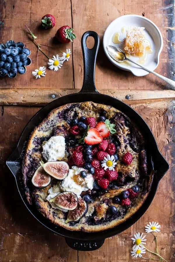 blueberry-chamomile-dutch-baby-with-honeycomb-ricotta.