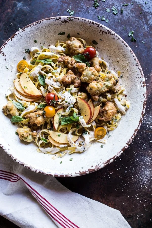 goat-milk-fettuccine-with-spicy-corn-fritters-sweet-nectarine