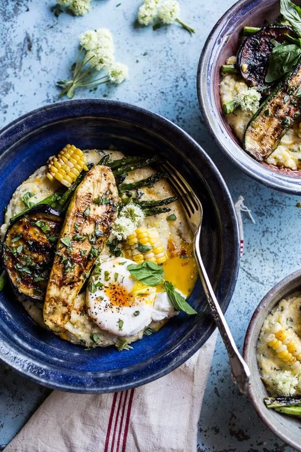 caramelized-farmers-market-veggies-on-herbed-polenta-with-brown-harissa-butter.