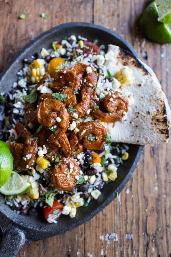 chipotle-enchilada-shrimp-with-rice-and-beans