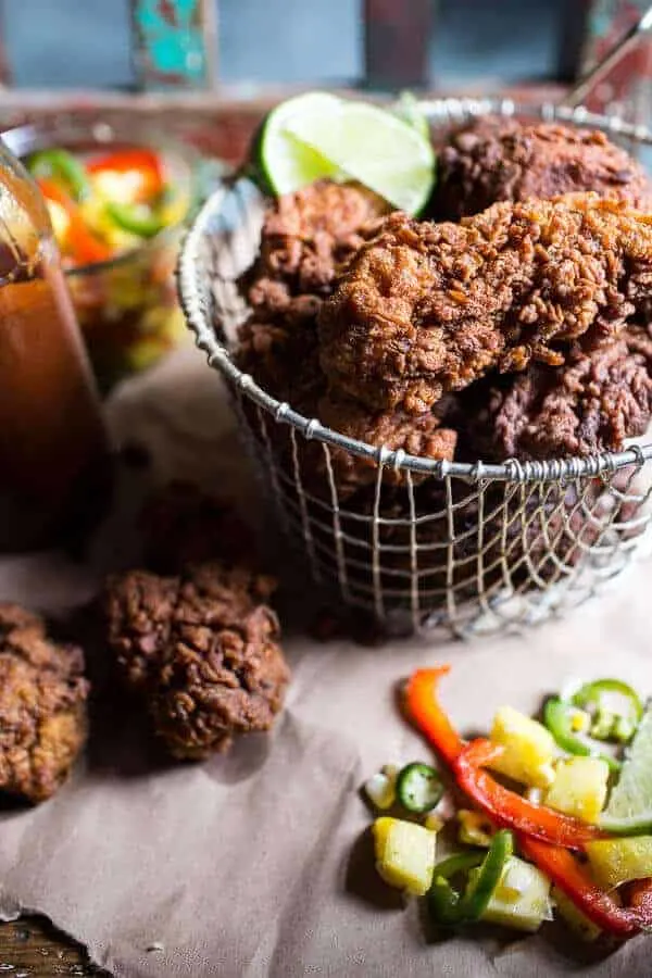 almond-buttermilk-jamaican-fried-chicken-with-pickled-pineapple-slaw