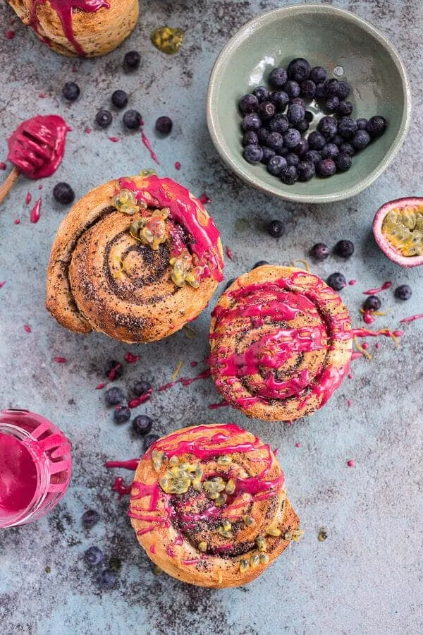 meyer-lemon-poppy-seed-morning-buns-with-blueberry-passionfruit-glaze.
