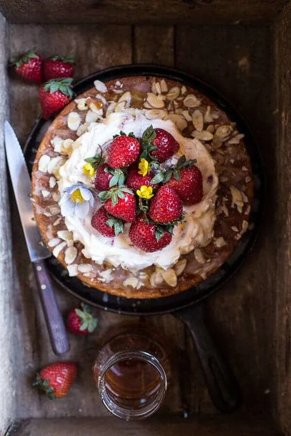 almond-honey-cake-with-strawberry-ripple-cream