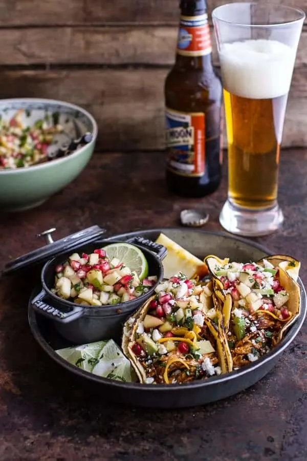 spicy-cider-beer-braised-chicken-enchilada-tacos-wsweet-chili-apple-pomegranate-salsa